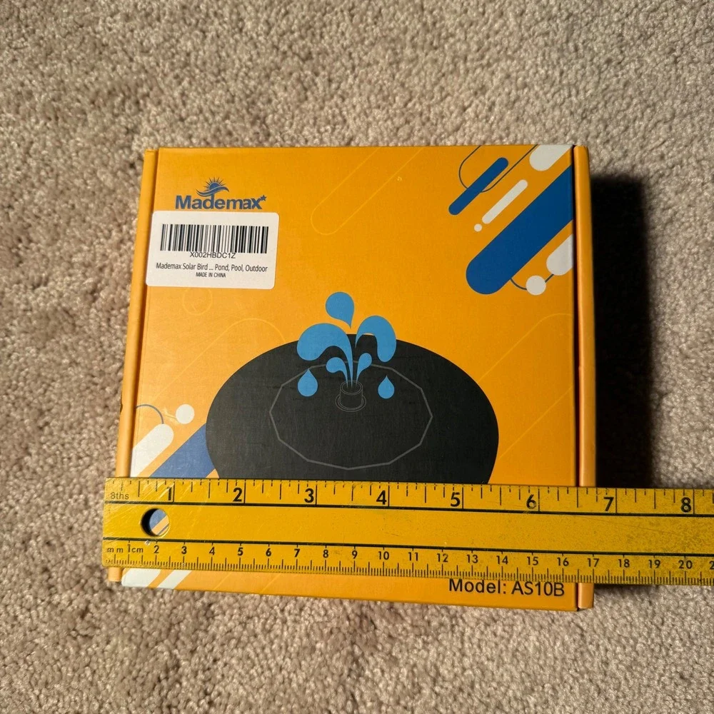 Mademax Solar Bird Bath‎ Fountain Pump Pond Pool Outdoor
